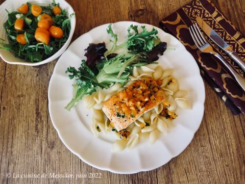 Pavés de saumon, sauce vierge, prise deux + de Messidor | Photo de Messidor