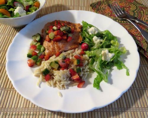 Pavés de truite à la salsa de fraises de Messidor | Photo de Messidor