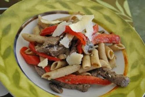 Pennes aux légumes et boeuf, au vin rouge de Wimzie  | Photo de Wimzie