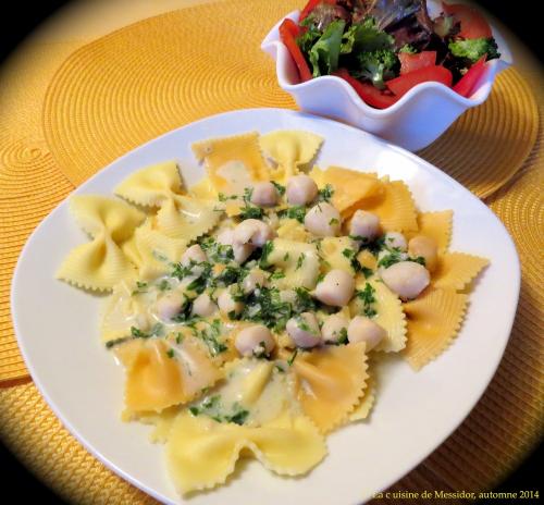 Pétoncles pochés, sauce aux herbes et au citron de Messidor | Photo de Messidor