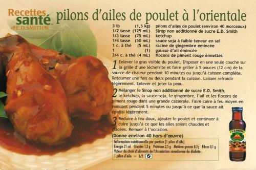 Pilons d'ailes de poulet à l'orientale de E.d. Smith | Photo de PassionRecettes