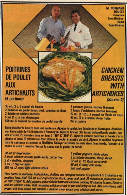 Poitrines de poulet aux artichauts de Pol Martin | Photo de PassionRecettes