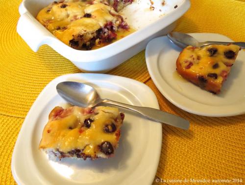 Pouding choco/framboises, sauce au whisky de Messidor | Photo de Messidor