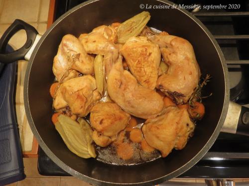 Poulet braisé au pineau des charentes + de Messidor | Photo de Messidor