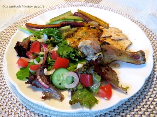 Poulet en crapaudine, pâte au cari et à la fleur d'ail de Messidor | Photo de Messidor