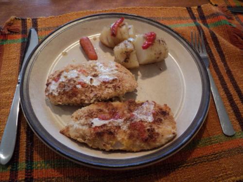 Poulet pané au parmesan