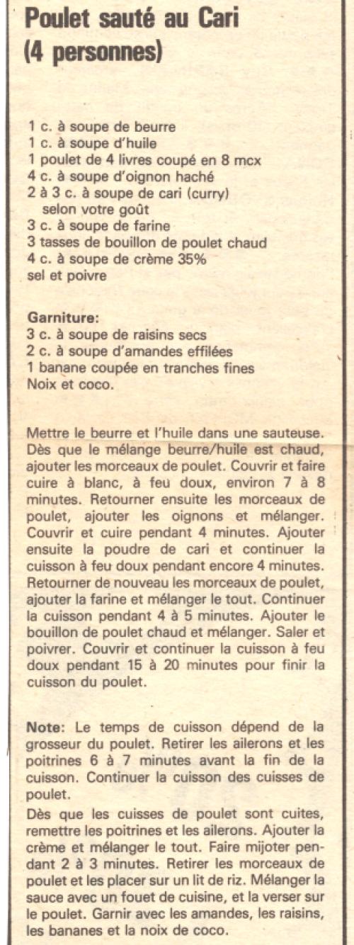 Poulet sauté au cari | Photo de PassionRecettes