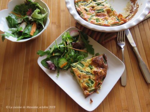 Quiche sans croûte au chèvre et aux asperges de lorraine + de Messidor | Photo de Messidor