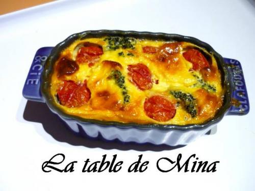 Quiche sans pâte, au saumon, tomates cerises et brocolis de Mamina13 | Photo de Mamina13