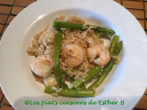 Risotto aux crevettes et asperges de Esther B | Photo de Estherb