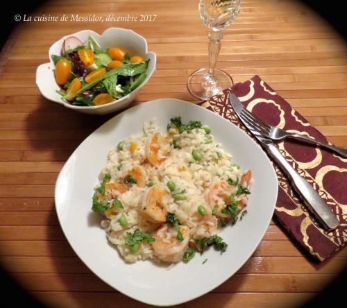 Risotto aux crevettes et au basilic de Messidor | Photo de Messidor