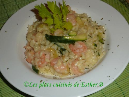 Risotto aux crevettes et courgettes de Esther B | Photo de Estherb