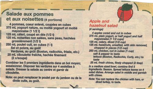 Salade aux pommes et aux noisettes | Photo de PassionRecettes