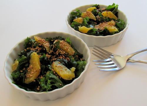 Salade chou kale orange/sésame de Messidor | Photo de Messidor