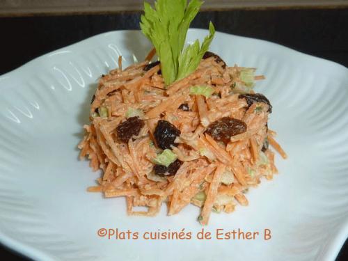 Salade de carottes aux raisins et vinaigrette à l'orange de Esther B | Photo de Estherb