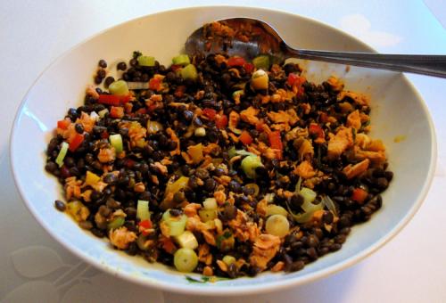 Salade de lentilles, saumon et cari pour deux de Messidor | Photo de Messidor