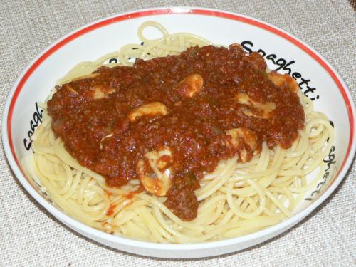 Sauce à spaghetti sucrée, épicée de blanc manger de Baddy | Photo de Baddy