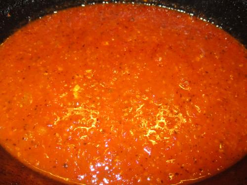 Sauce marinara à la mijoteuse. | Photo de Corralou