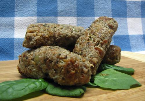 Saucises de veau aux tomates séchées et basilic de Nell | Photo de Nell