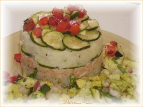 Saumon étagé aux pommes de terre et aux courgettes de ricardo de Dune55 | Photo de PassionRecettes