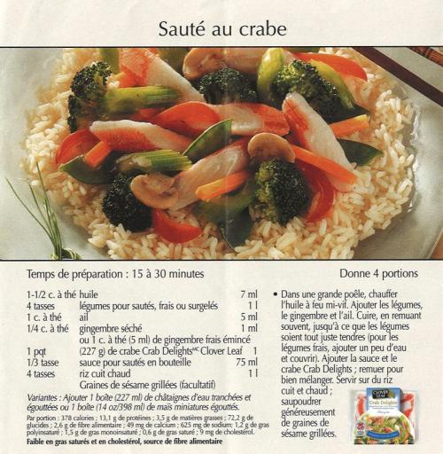 Sauté au crabe de Clover Leaf | Photo de PassionRecettes