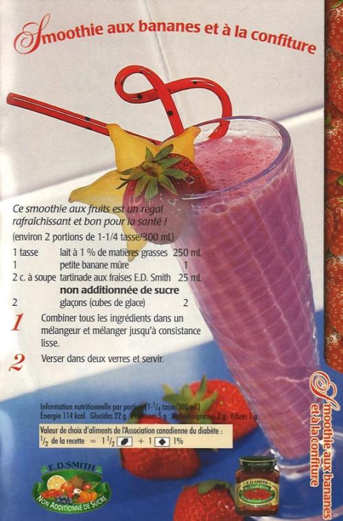 Smoothie aux bananes et à la confiture de E.d. Smith | Photo de PassionRecettes