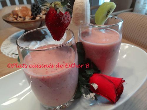 Smoothies fraises, bananes et kiwis de Esther B | Photo de Estherb