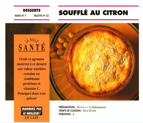 Soufflé au citron de Bon Appétit | Photo de PassionRecettes