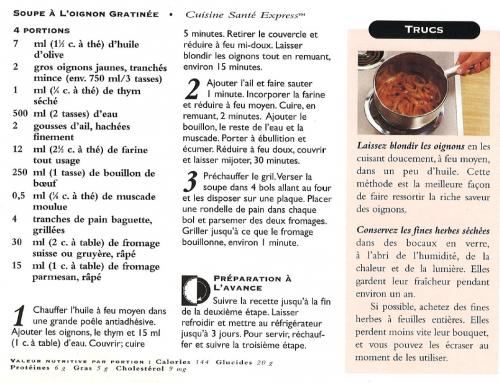 Soupe à l'oignon gratinée de Cuisine Santé Express | Photo de PassionRecettes