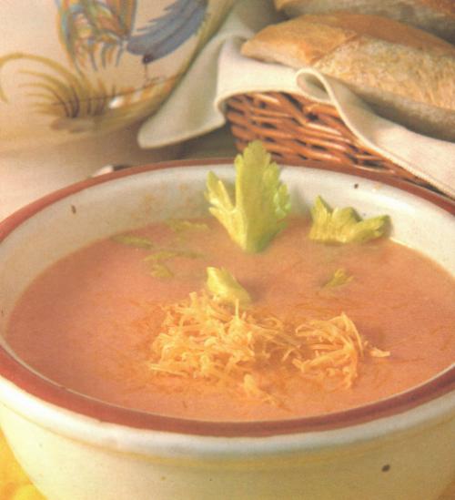 Soupe aux tomates et au cheddar de Pol Martin | Photo de PassionRecettes