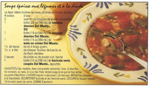 Soupe épaisse aux légumes et à la dinde de Del Monte | Photo de PassionRecettes