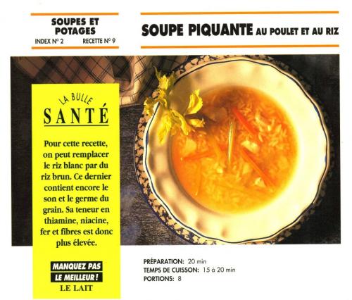 Soupe piquante au poulet et au riz de Bon Appétit | Photo de PassionRecettes