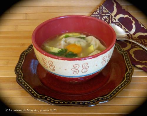 Soupe repas won ton au poulet de Messidor | Photo de Messidor