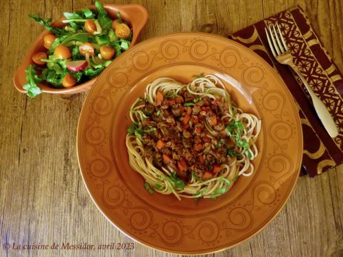 Spaghetti de paresseuse, façon bolognaise + de Messidor