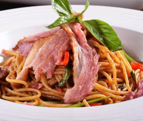 Spaghettini au canard fumé | Photo de PassionRecettes