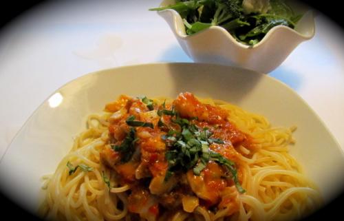 Spaghettis à l'aiglefin, sauce aux deux tomates de Messidor | Photo de Messidor