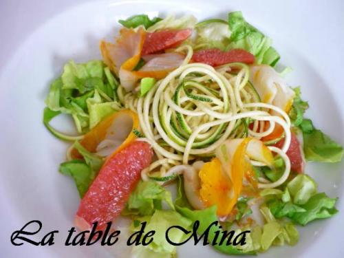 Spaghettis de courgettes, haddock et pamplemousse de Mamina13 | Photo de Mamina13