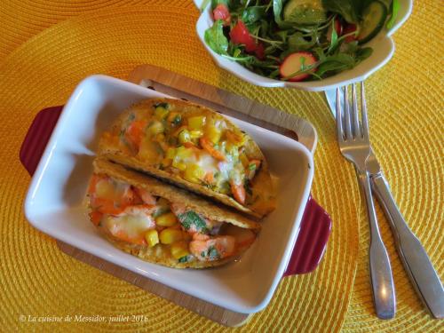 Tacos gratinés au saumon et au maïs de Messidor | Photo de Messidor