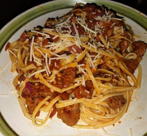 Tagliatelle à la saucisse italienne | Photo de PassionRecettes