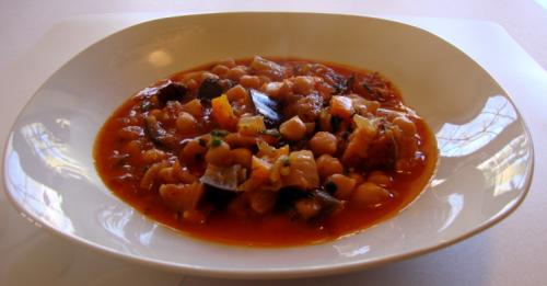 Tajine d'aubergine et de pois chiches de Messidor | Photo de Messidor