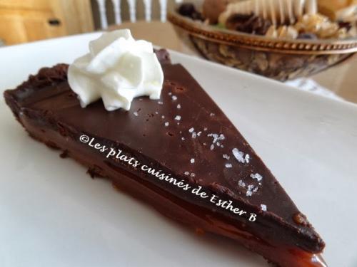 Tarte au chocolat, au caramel et à la fleur de sel de Esther B | Photo de Estherb