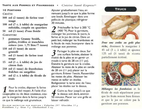 Tarte aux pommes et framboises de Cuisine Santé Express | Photo de PassionRecettes