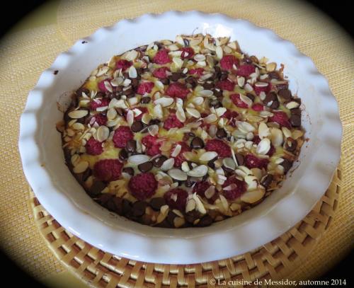 Tarte choco/framboises aux amandes de Messidor | Photo de Messidor