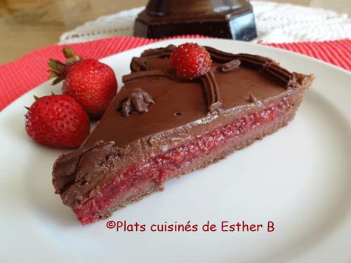 Tarte choco-fraises de Esther B | Photo de Estherb