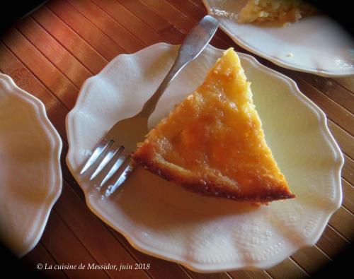 Tarte sans croûte, nectarines et chocolat blanc de Messidor | Photo de Messidor