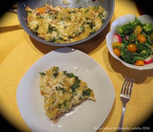 Tourte au poulet et aux patates dans un poêlon de Messidor | Photo de Messidor