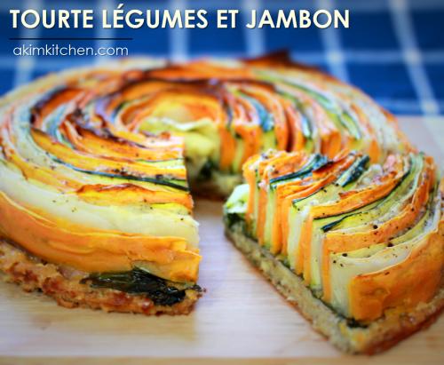 Tourte santé légumes & jambon: un peu de soleil dans votre assiette