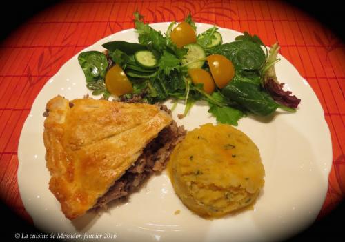 Tourtière exquise aux trois viandes + pâte santé de Messidor | Photo de Messidor