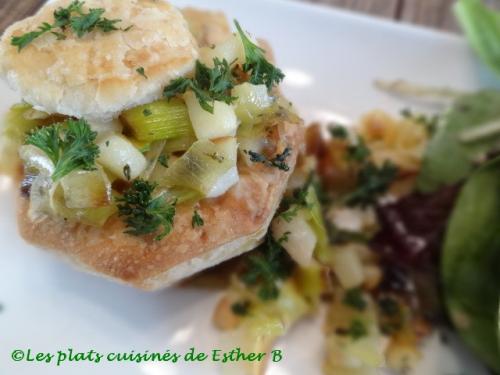 Vol-au-vent aux poires, brie et poireaux caramélisés de Esther B | Photo de Estherb