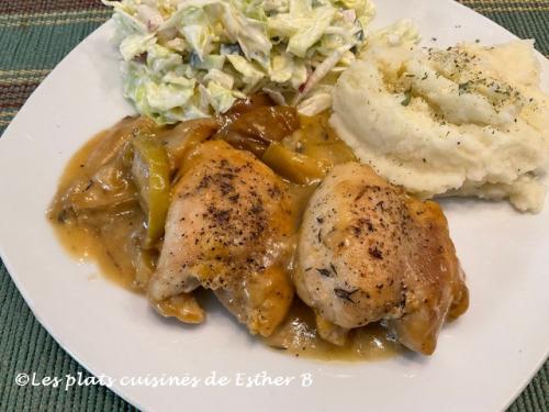 Hauts de cuisse de poulet braisés aux pommes de Estherb